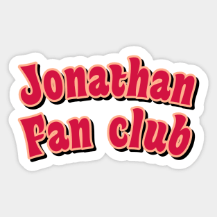 Jonathan fan club red Sticker